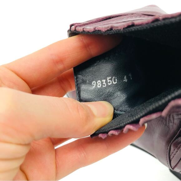 HOMERS Artisan Ribbed Chelsea Leather Ankle Boot Purple 41 - Picture 7 of 13